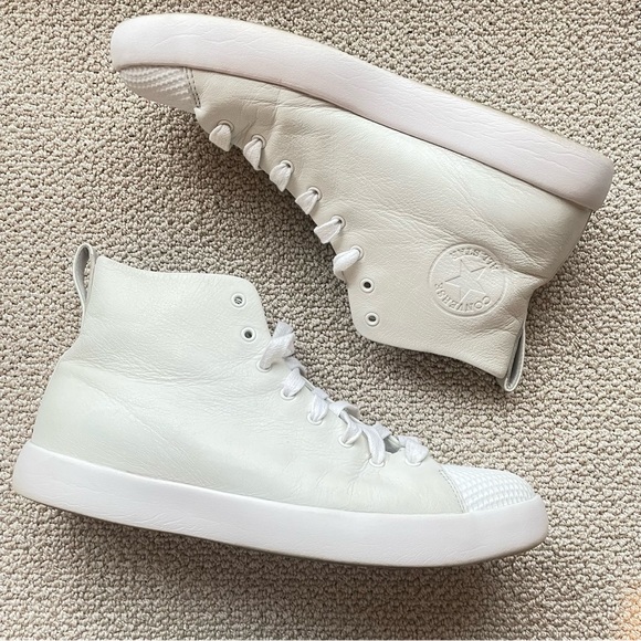 Converse All Star Leather Modern HTM Jack Purcell White Sneakers - Picture 2 of 6